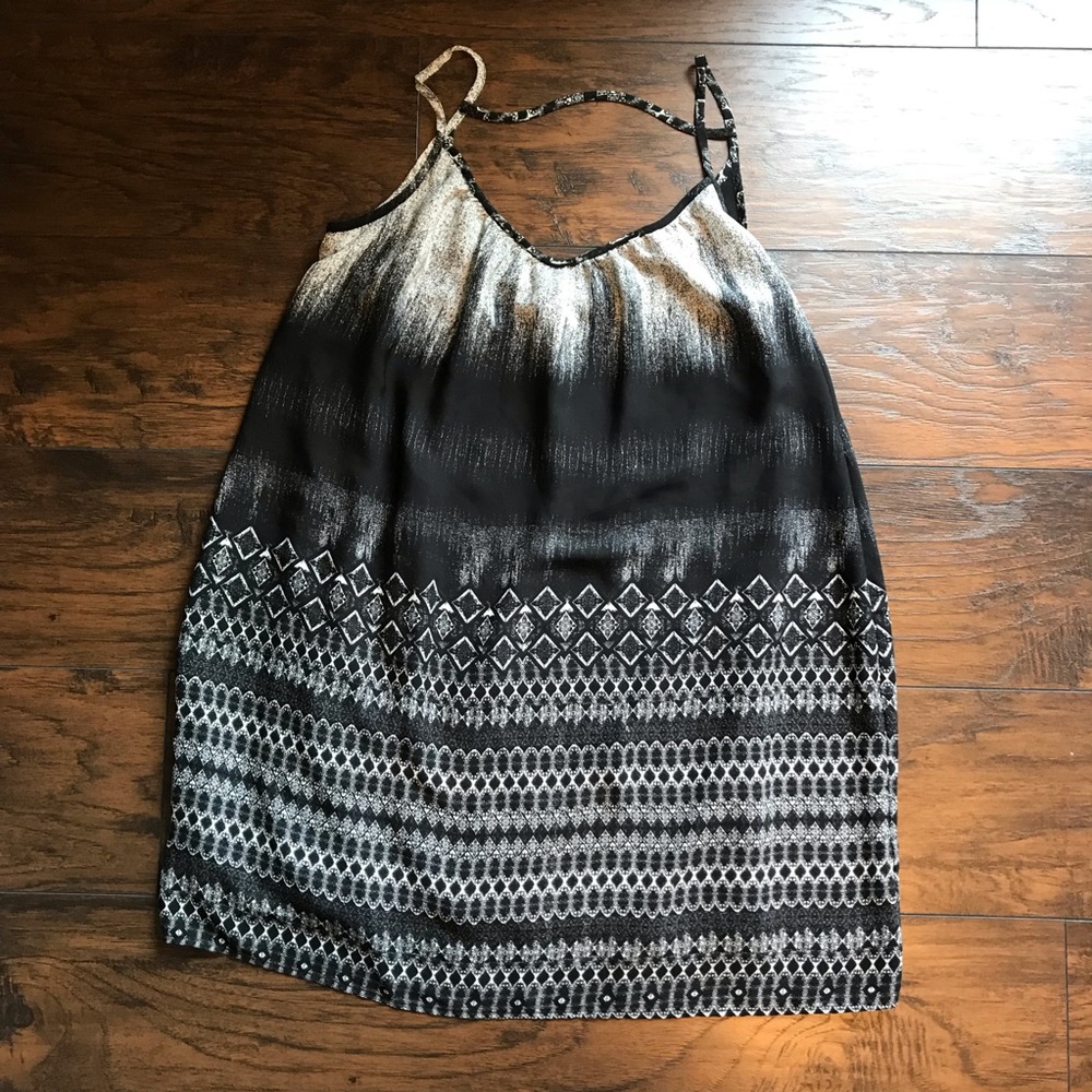 Black and white mini dress